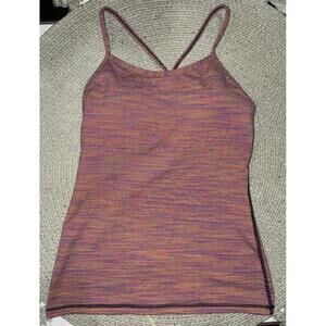 Lululemon set 2 tanks Power Y Yoga Tank Top Pink Built In Bra and black tank